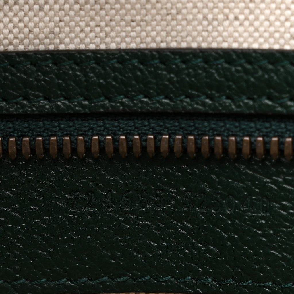 Monogram GG Mignon Textured Dollar Calfskin GG Supreme Monogram Quilted Mini GG Large Tote Bag Green Beige Ebony