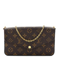 Monogram Pochette Felicie Chain Wallet Fuchsia