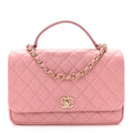 Lambskin Quilted Small Citizen Chic Flap Pink
