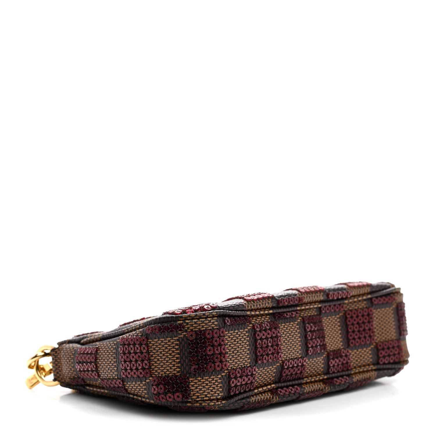 Damier Paillettes Mini Pochette Accessories Red