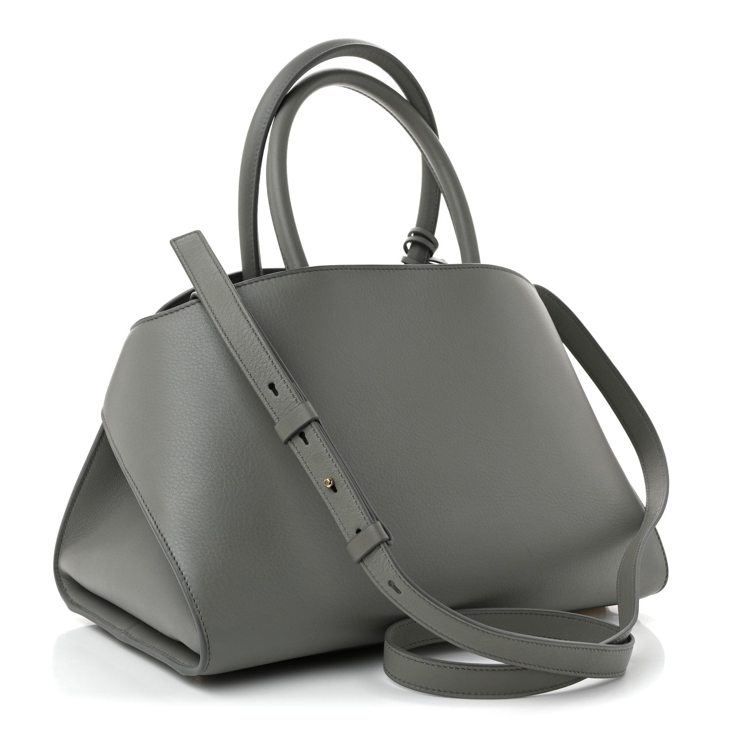Calfskin Small Hug Bag Ash Grey