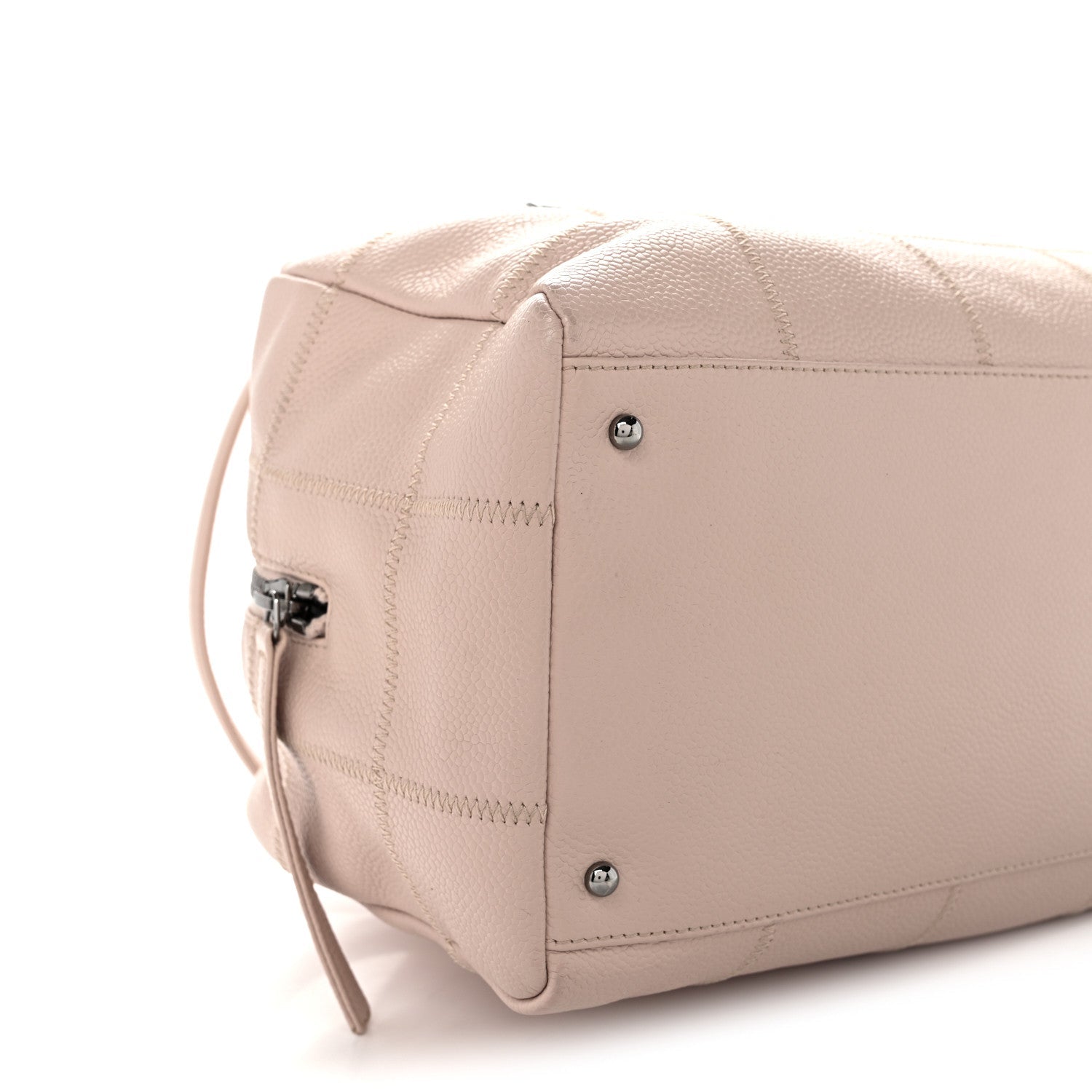Caviar Square Stitched Bowler Pink