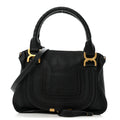 Calfskin Medium Marcie Satchel Black