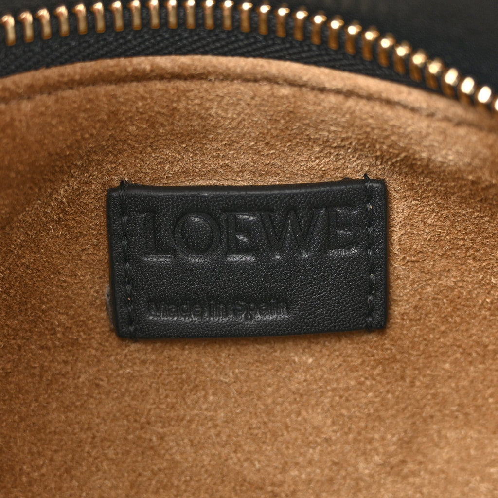 Calfskin Small Woven Puzzle Bag Black