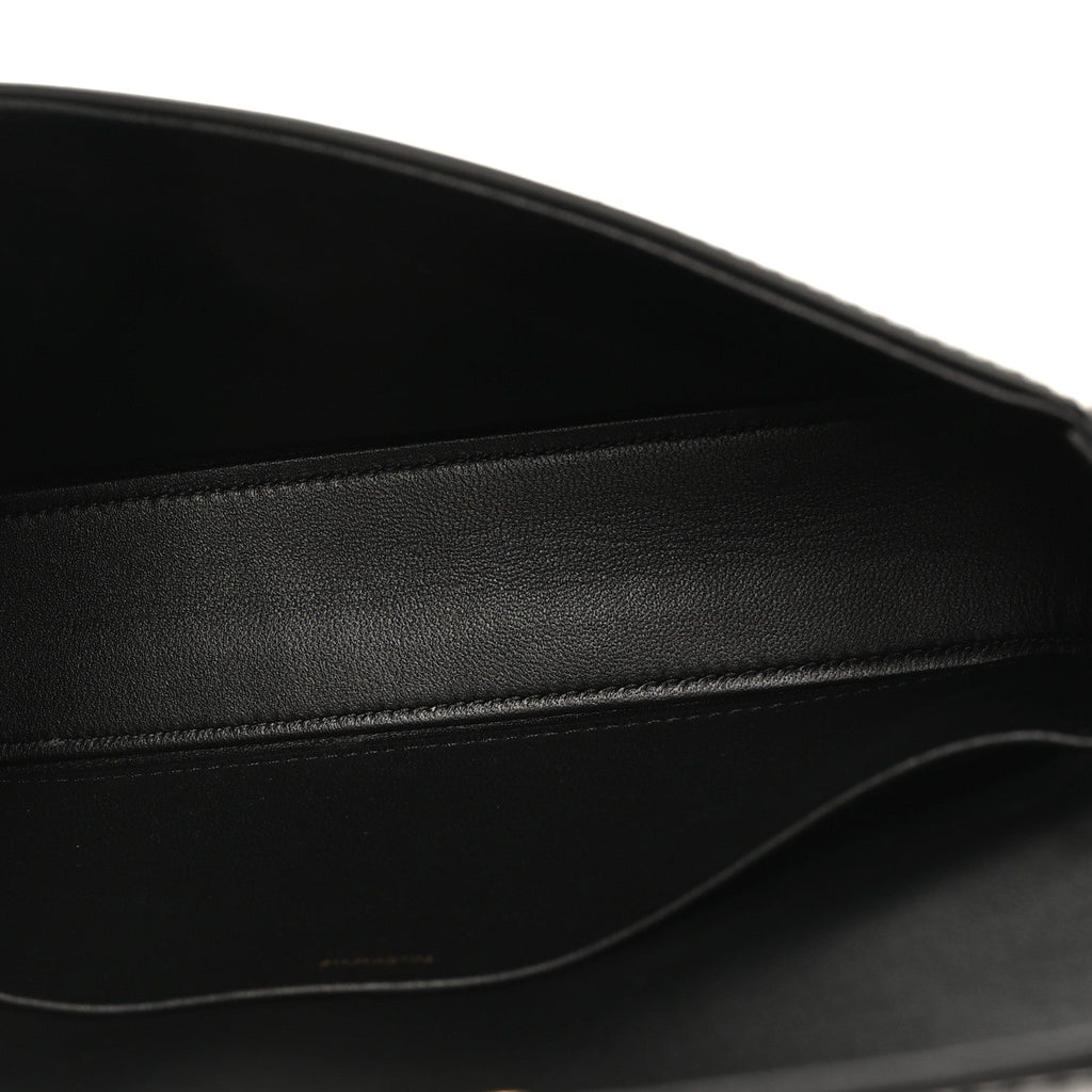 Shiny Calfskin Triomphe Shoulder Bag Black