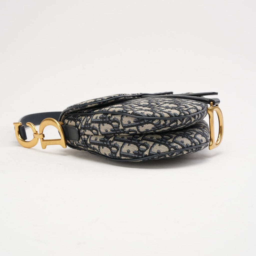 Dior Saddle Medium Canvas Blue / White 2020