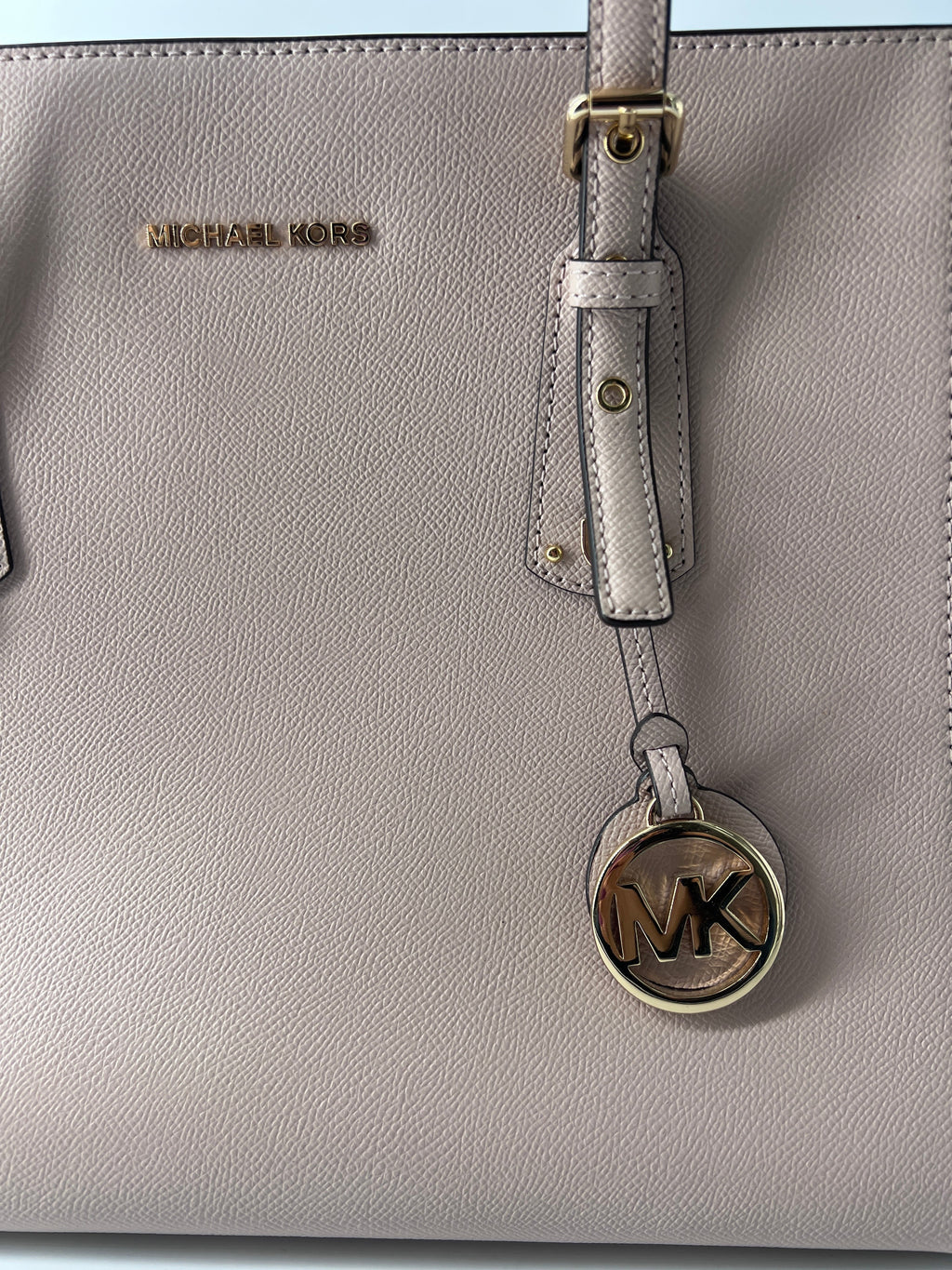 Michael Kors Cabas Leather White Leather Bag (Authentic  )
