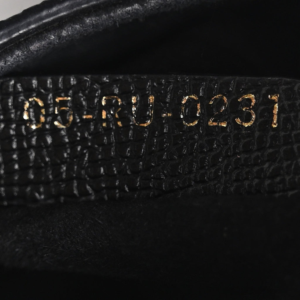 Grained Calfskin Mini Saddle Bag Black