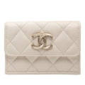 Chanel Coco Mark Matelassé Caviar Skin Trifold Wallet