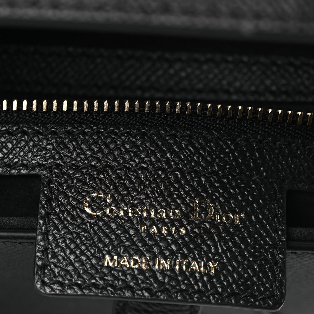 Grained Calfskin Saddle Bag Black