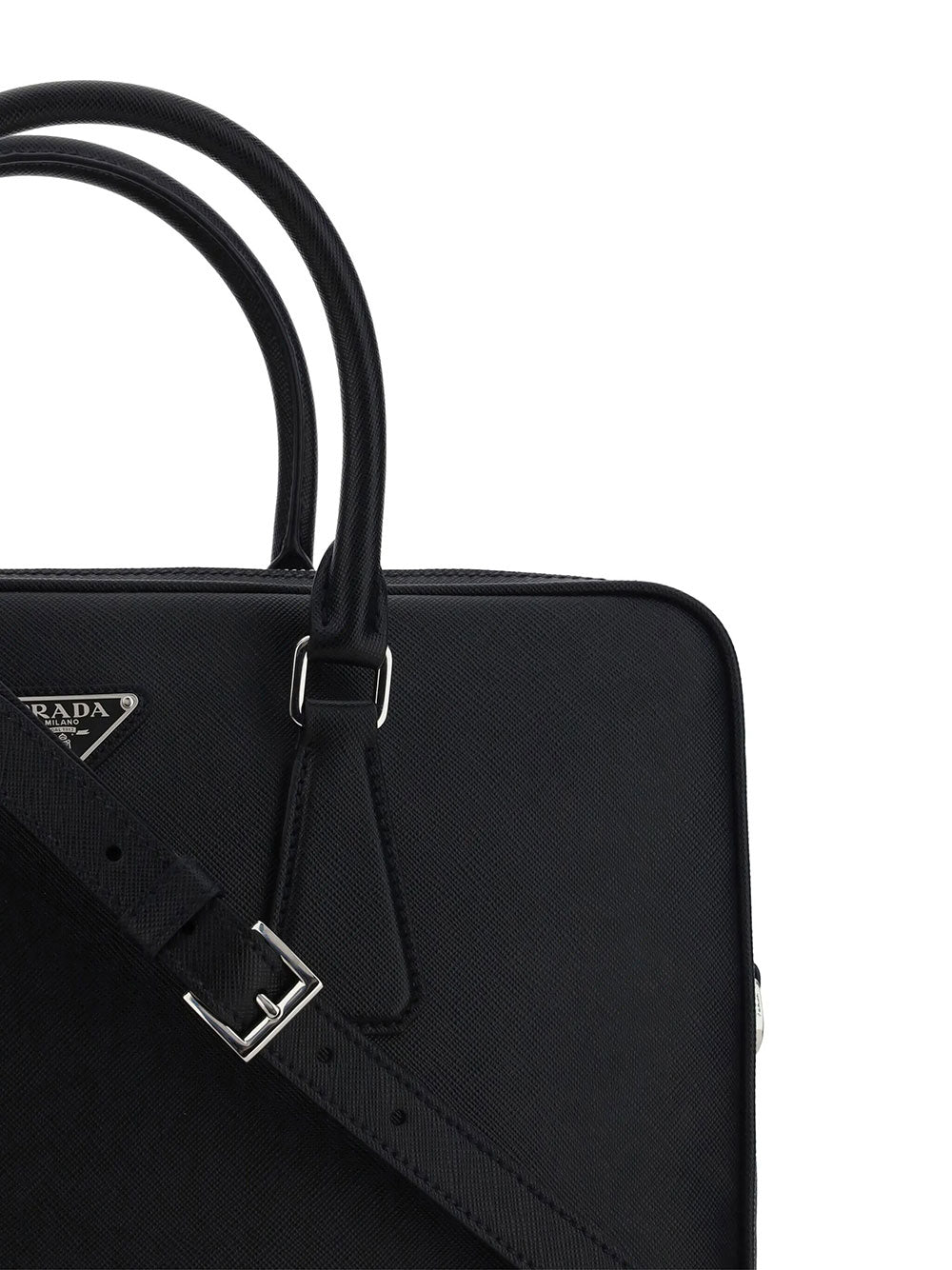 Prada Men Saffiano Leather Briefcase
