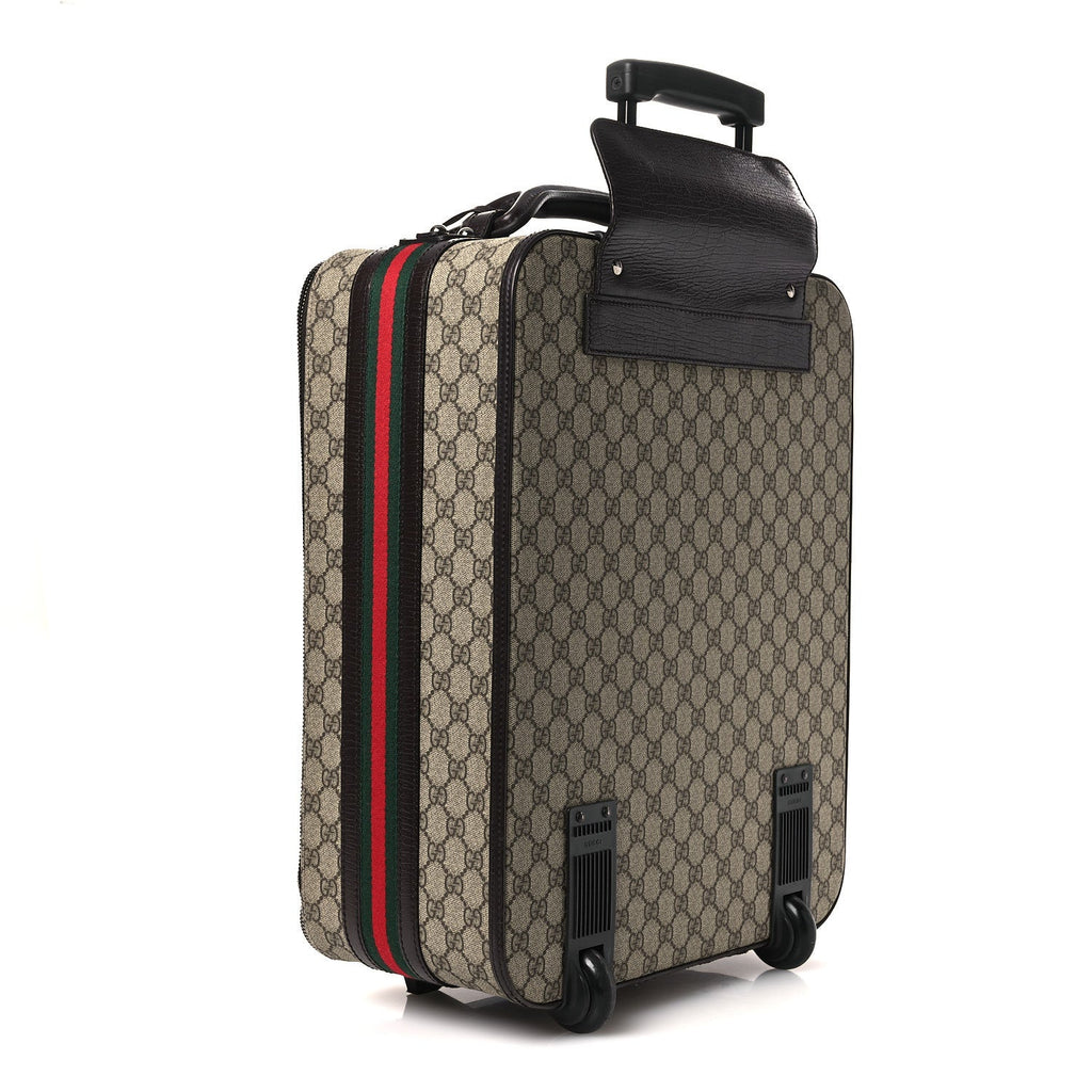 GG Plus Monogram Small Web Trolley Brown