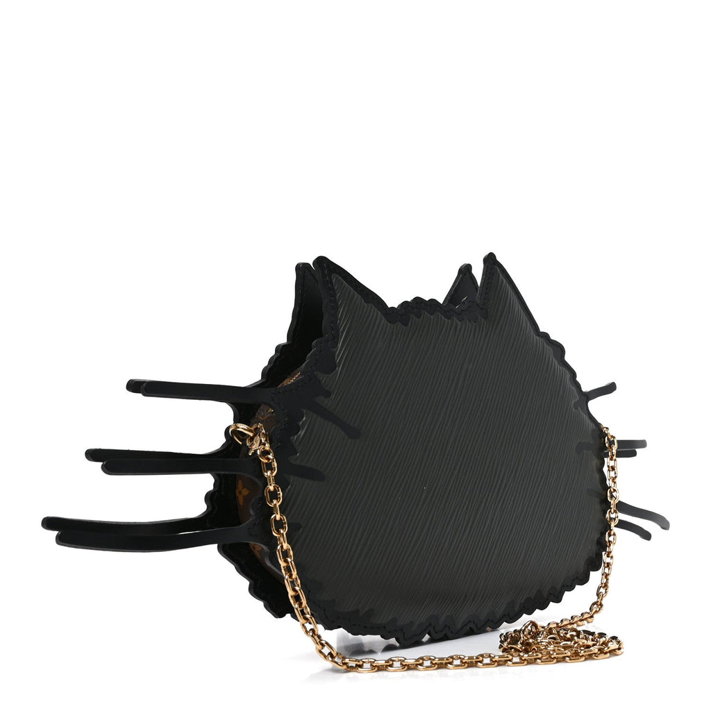Epi Grace Coddington Catogram Chain Pochette Black