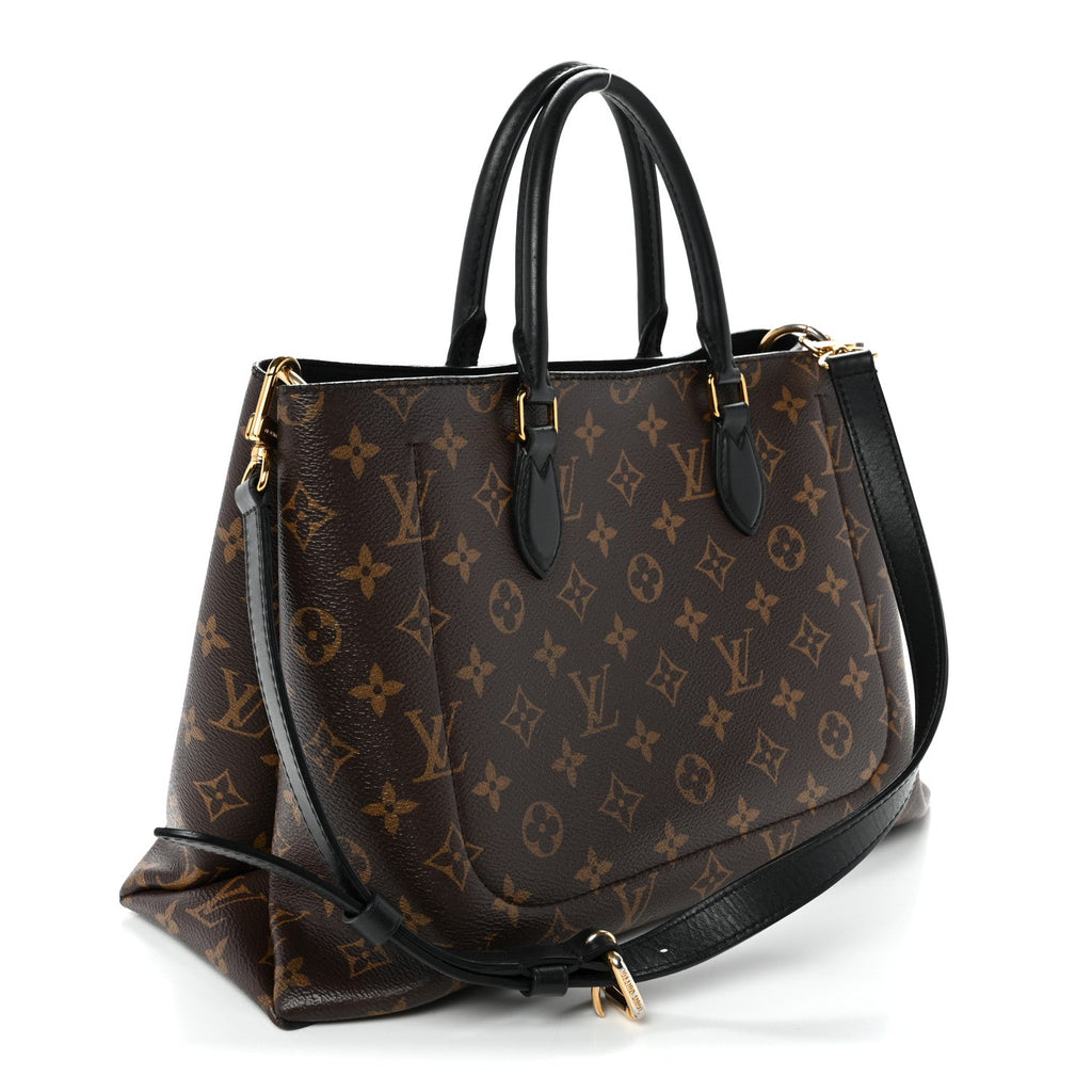Monogram Flower Tote Black