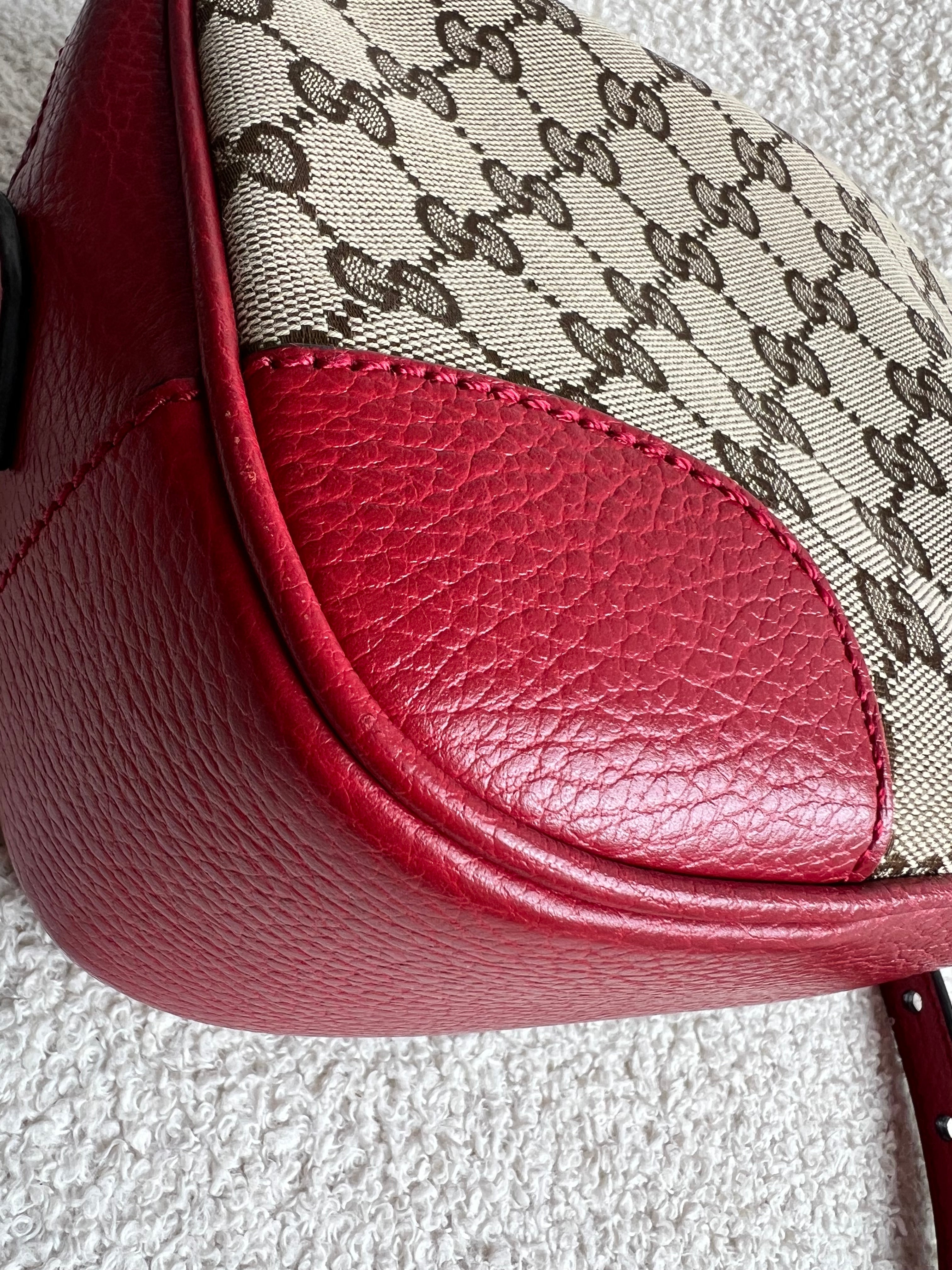 Gucci Bree GG Canvas Red Small Messenger Bag