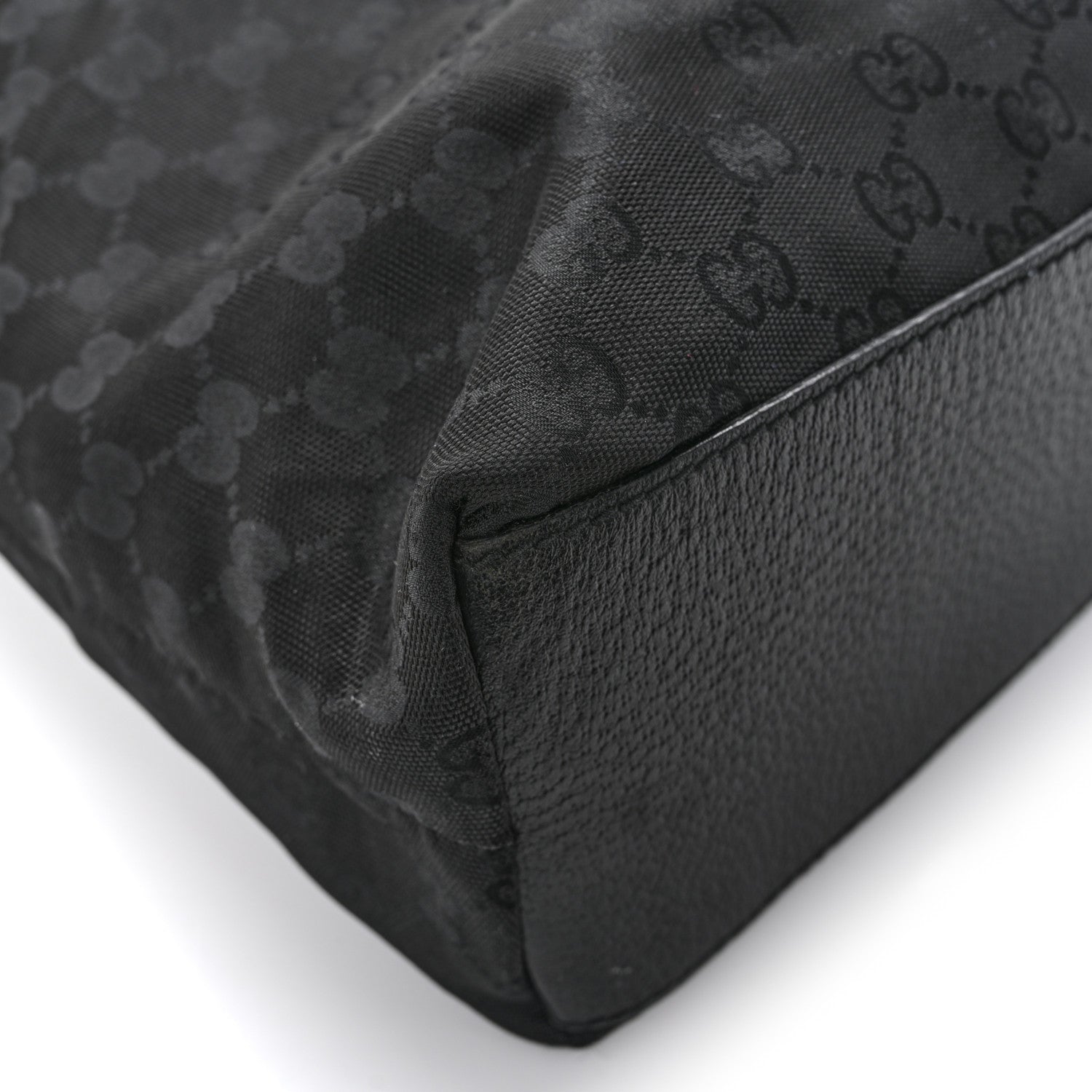 GG Monogram Large Web Handle Vertical Tote Black