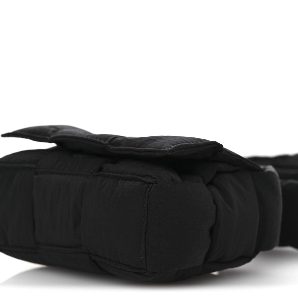 Nylon Intrecciato Padded Tech Candy Cassette Bag Black