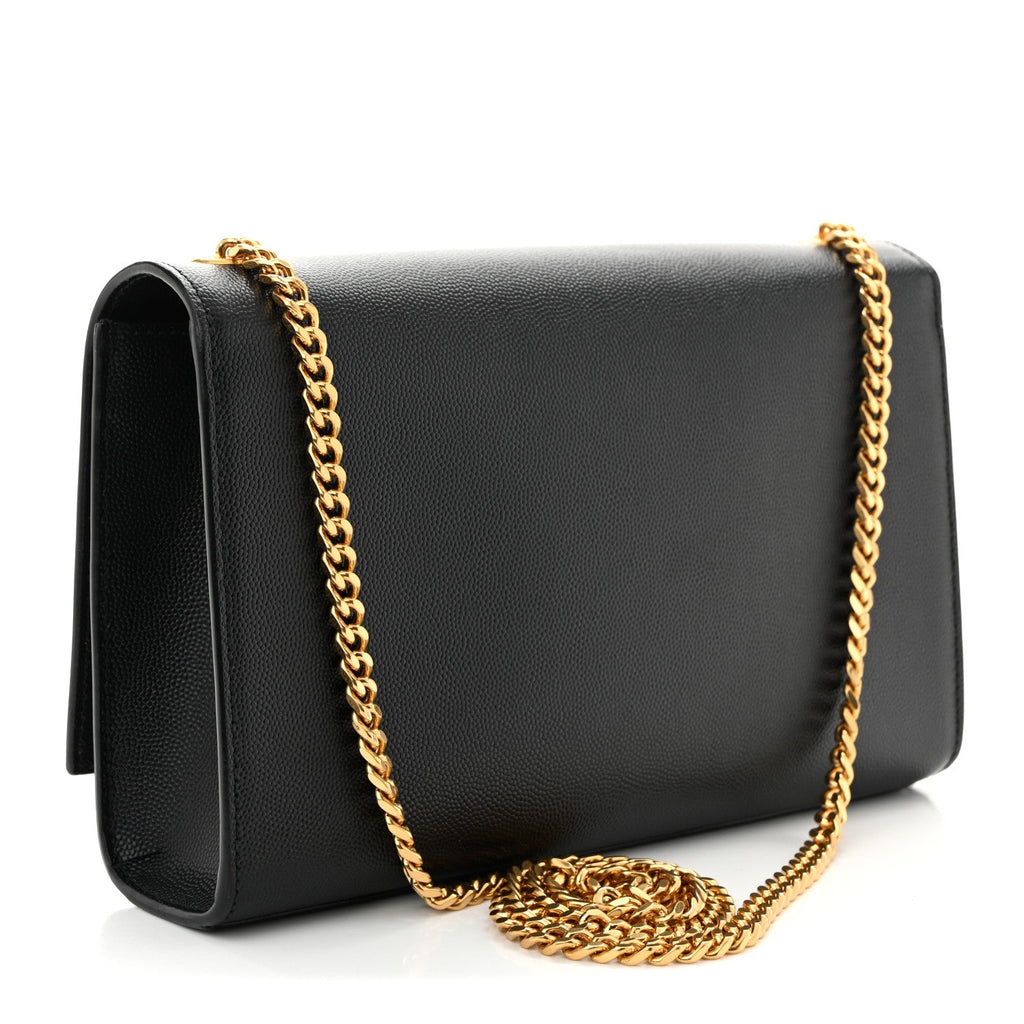 Grain De Poudre Medium Classic Monogram Kate Satchel Black