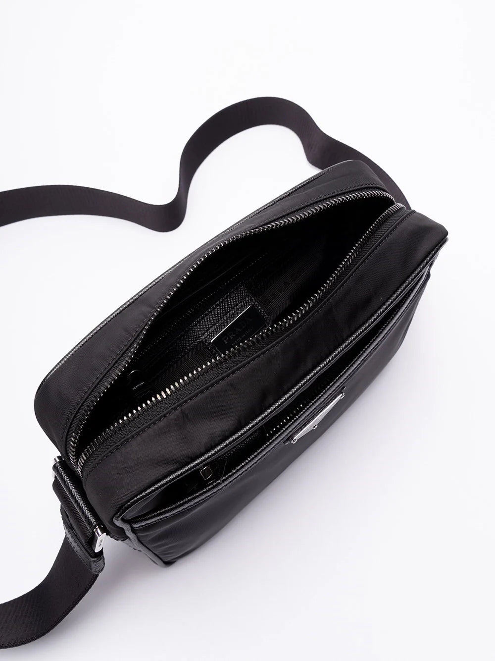 Prada Men Re-Nylon And Saffiano Leather Shoulder Bag