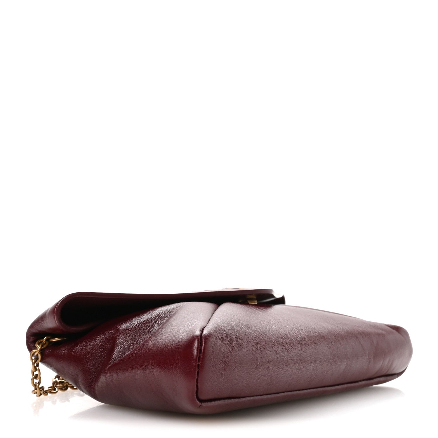 Lambskin Small Cassandre Envelope Pouch Dark Ruby