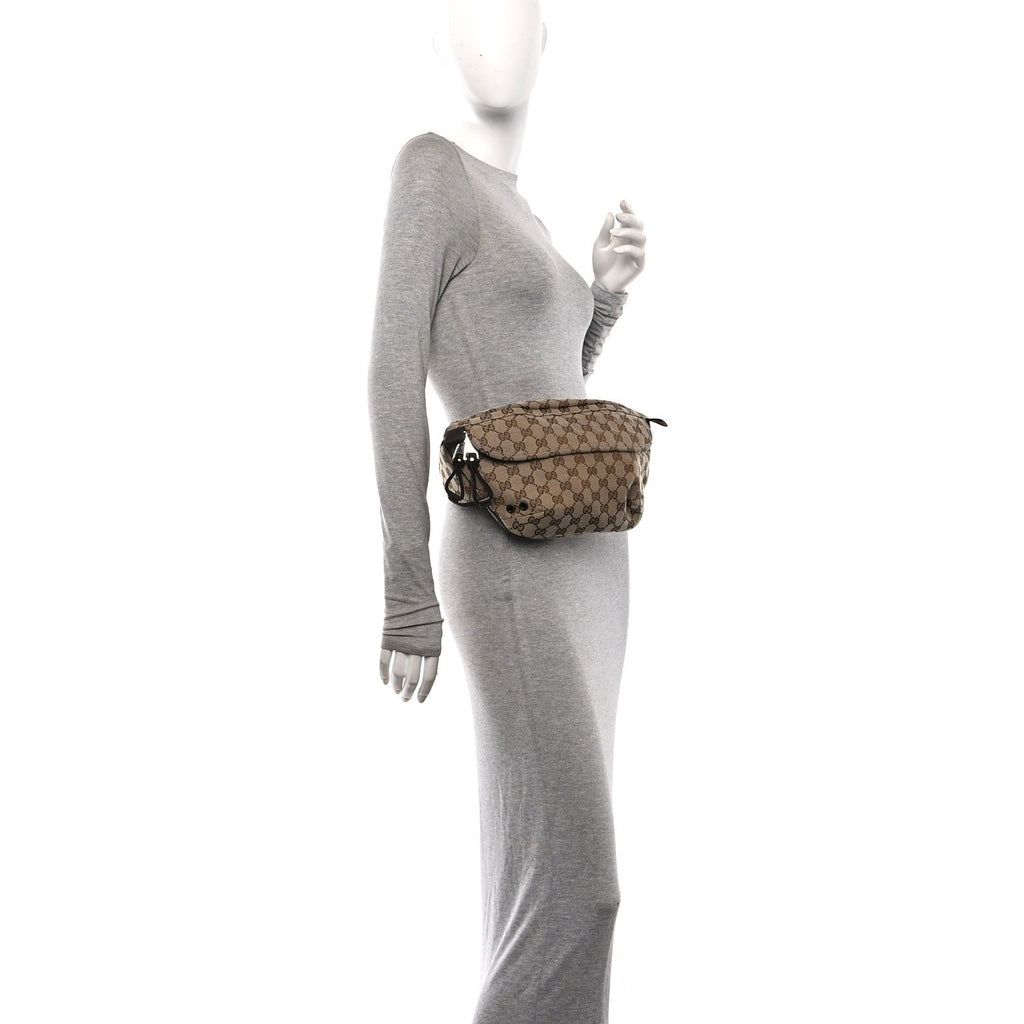 Monogram Large Belt Bag Beige Dark Brown