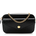 Calfskin GG Super Mini Debossed Chain Wallet Black