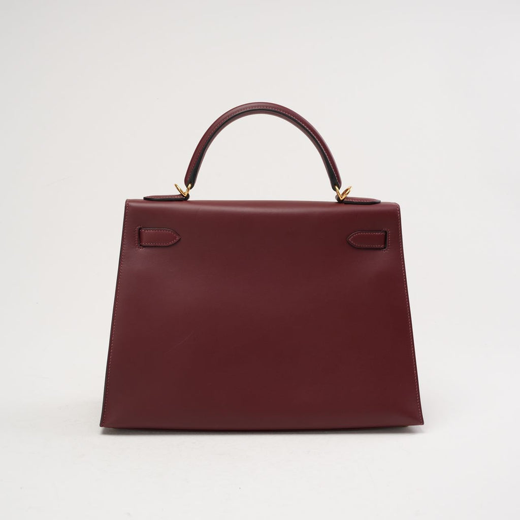 Hermès Kelly 32 Sellier Red (Rouge H) Box Leather 2017