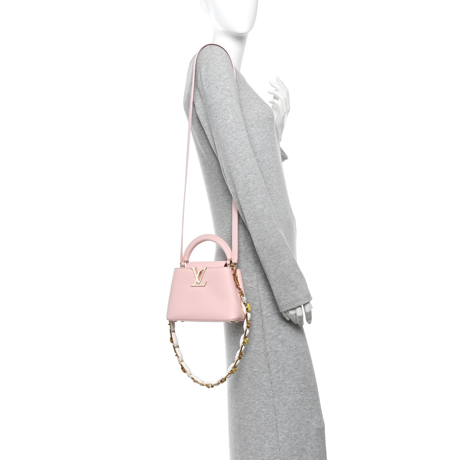 Taurillon Flower Chain Mini Capucines Pink