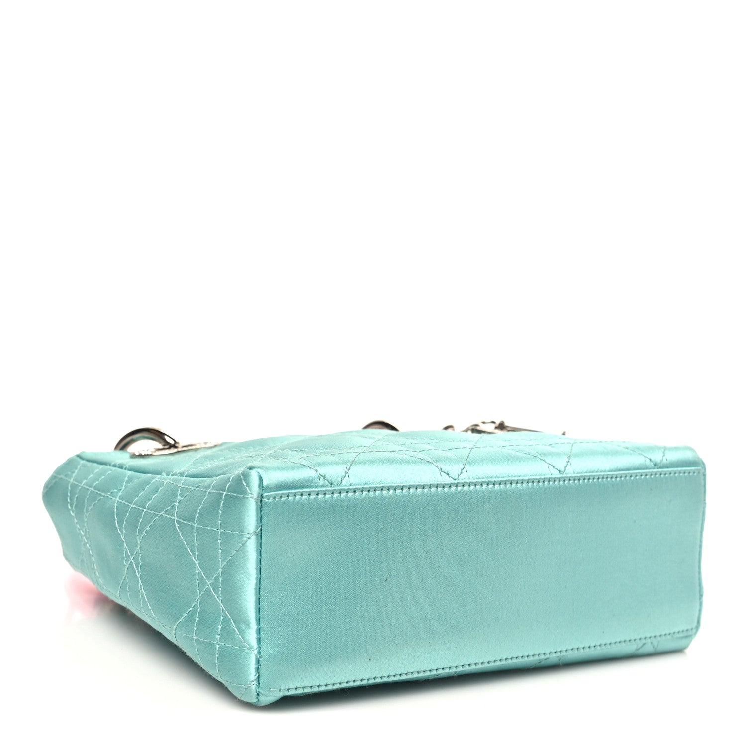 Satin Swarovski Crystal Acrylic PVC Cannage Mini Lady Dior Blue