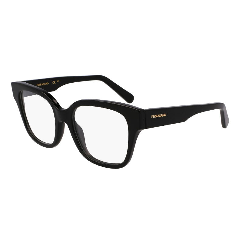 Salvatore Ferragamo Eyeglasses Square Full Rim, Transparent Caramel Frame and Clear Demo Lens Lens SF2952N261