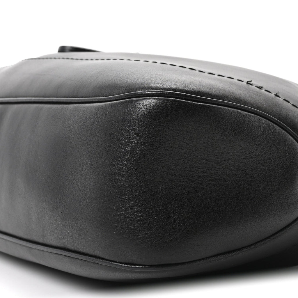 Calfskin Medium New Jackie Shoulder Bag Black