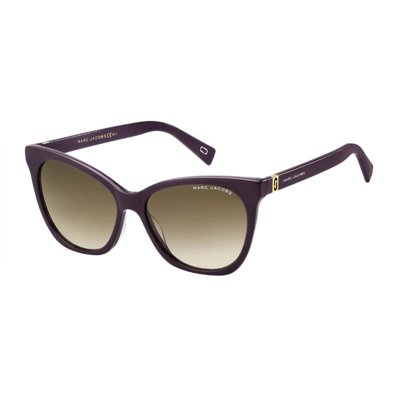 Marc Jacobs Sunglasses Cat Eye Full Rim, Plum Frame and Brown Gradient Lens MARC336/S00T7HA