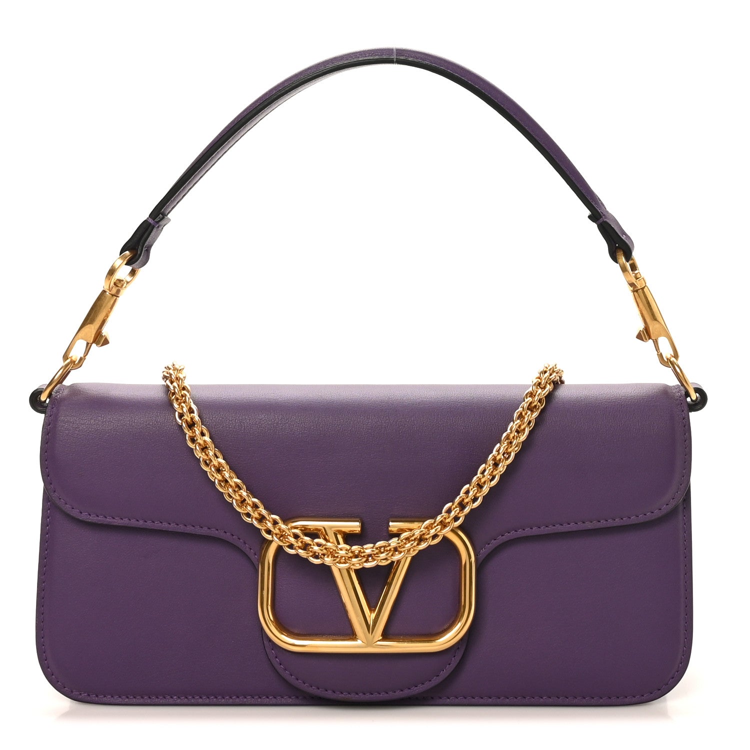 Calfskin Vlogo Loco Shoulder Bag Glicine