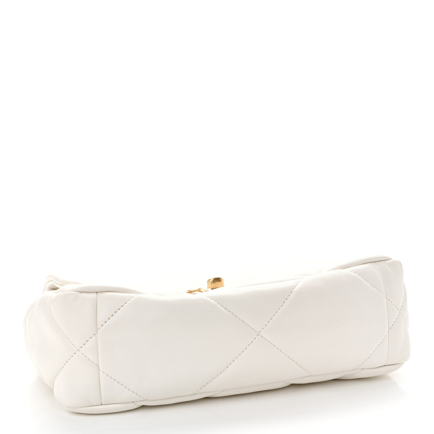 Lambskin Quilted Medium Chanel 19 Flap White