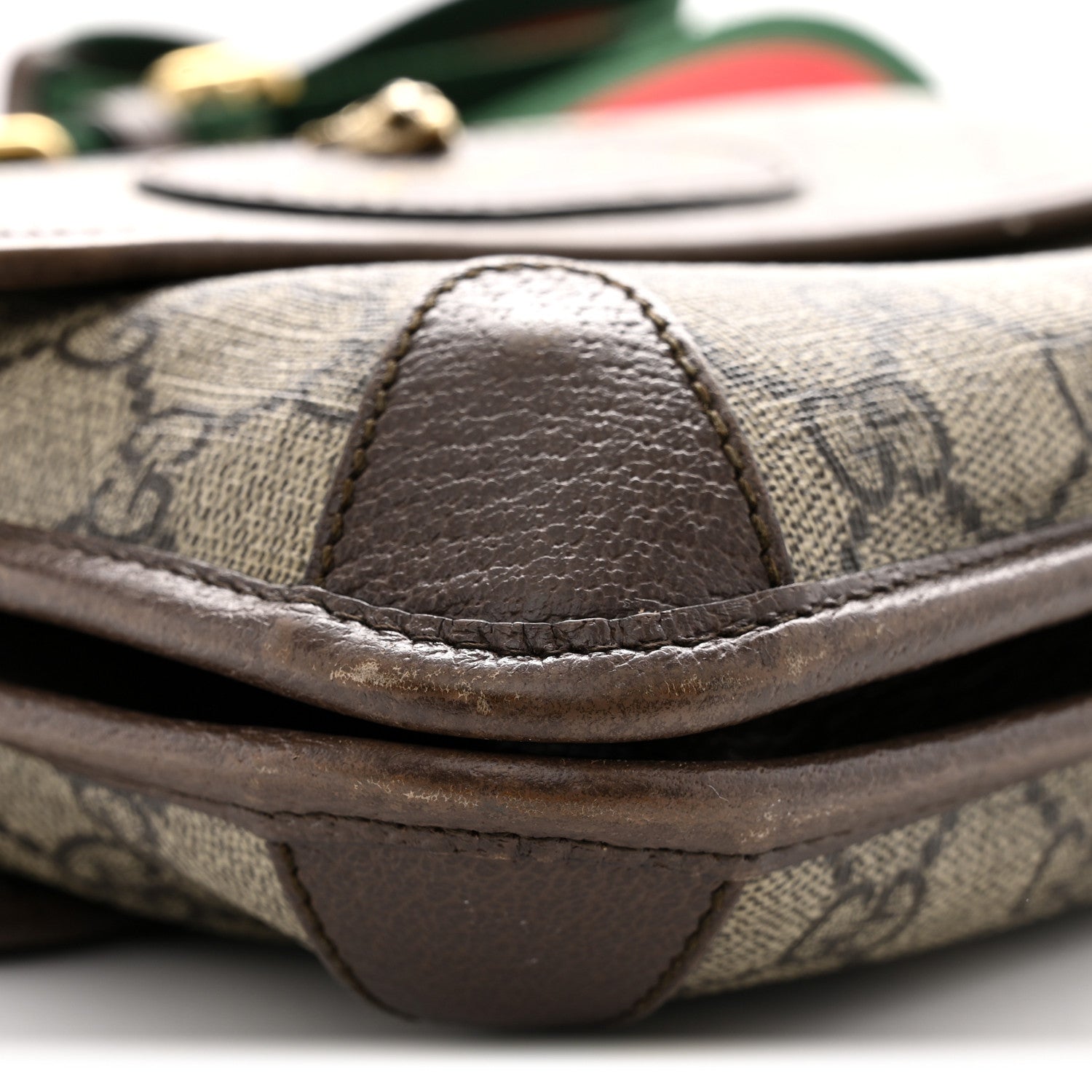 GG Supreme Monogram Web Small Neo Vintage Double Flap Messenger Bag Beige New Acero