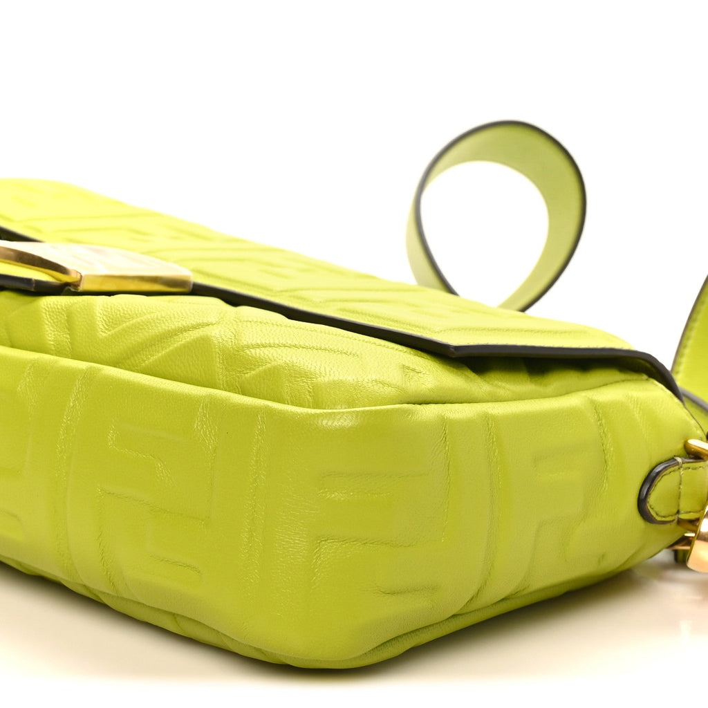 Nappa FF 1974 Embossed Baguette Wasabi