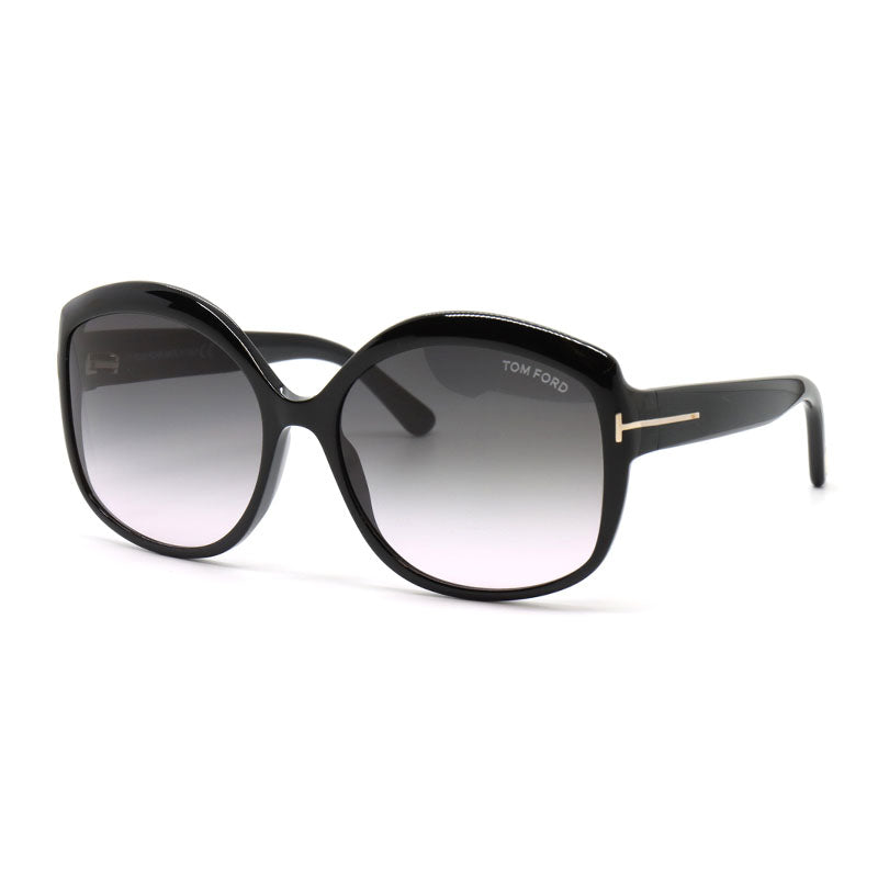 Tom Ford Sunglasses Butterfly Full Rim, Black Frame and Grey Gradient Lens FT091901B