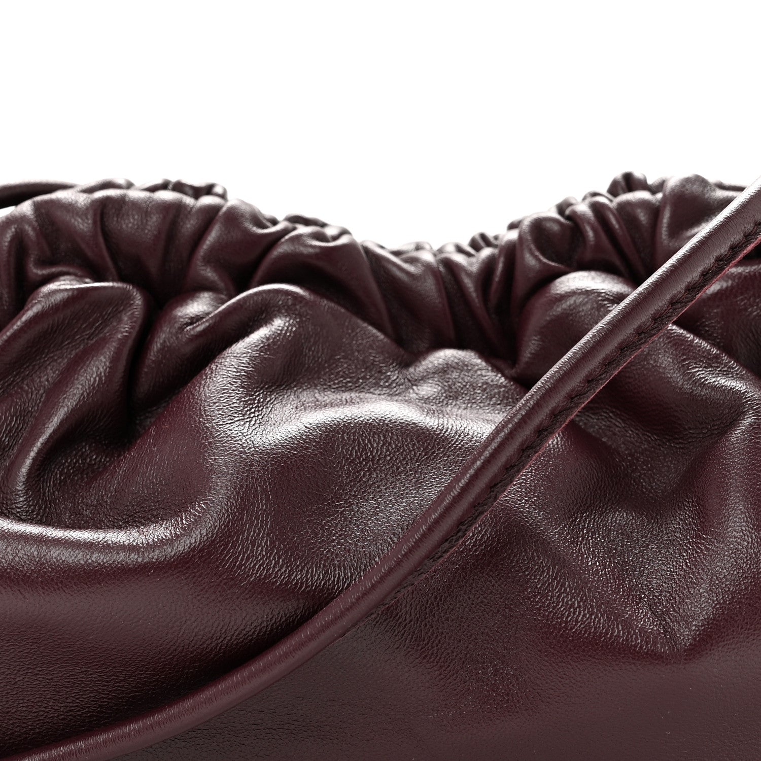 Lambskin Mini Cloud Clutch Plum
