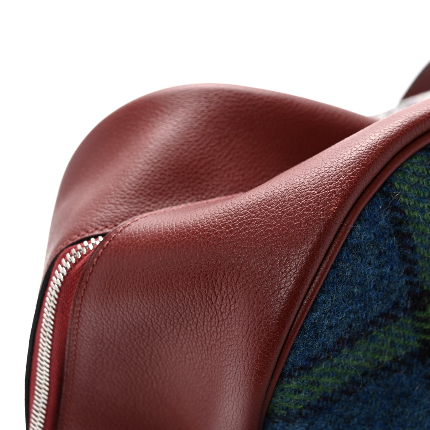 Evercolor Wool Tweed Tartan Galop d'Hermes Fourre Tout 50 Rouge H Bleu De Malte