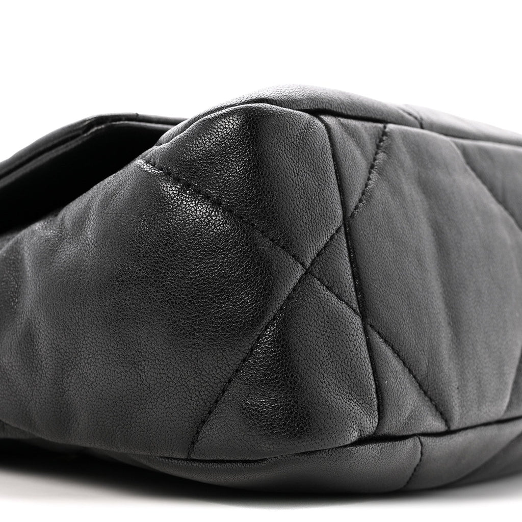 Goatskin Quilted Medium Chanel 19 Flap Black