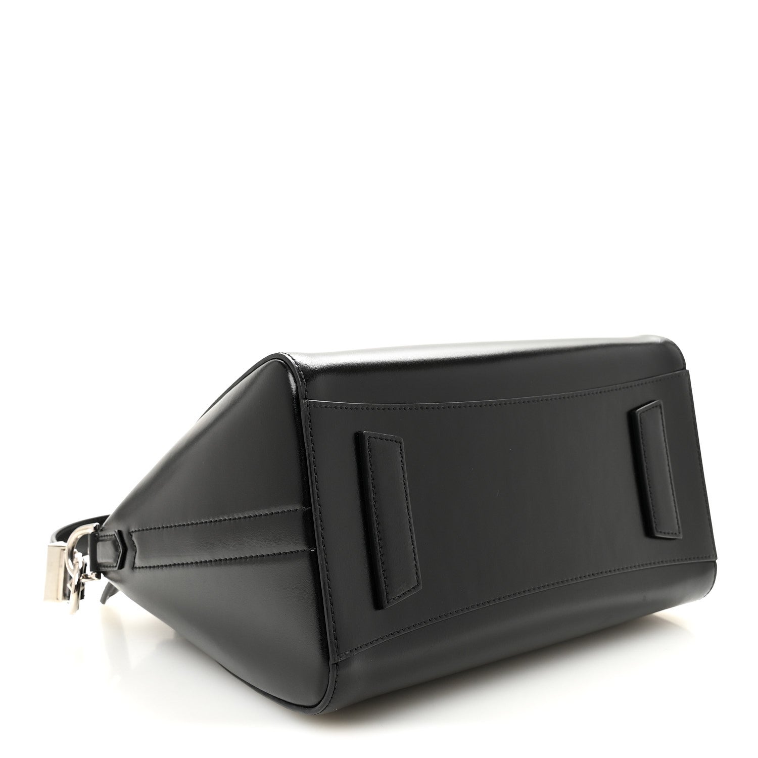 Shiny Lord Calfskin Small Antigona Black