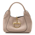 Grained Calfskin Softbit Medium Shoulder Bag Taupe