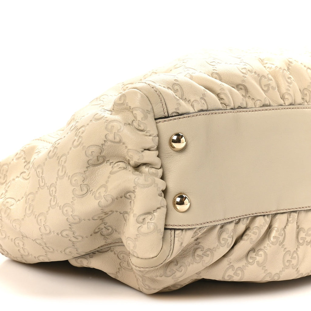 Guccissima D Gold Tote White