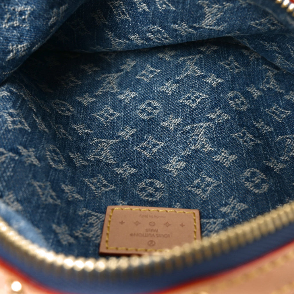 Monogram Denim High Rise Bumbag Blue