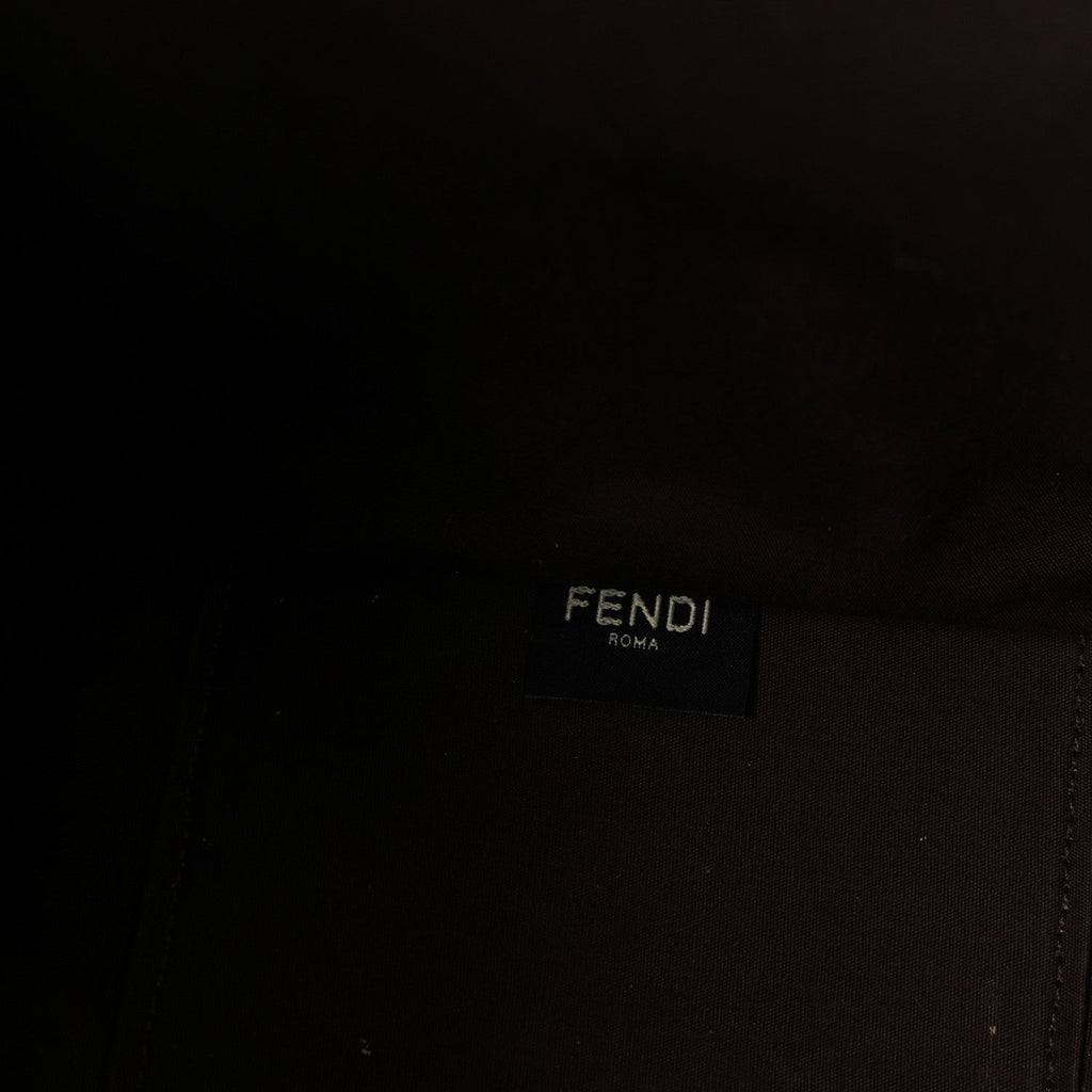 Canvas Vitello King Logo Embroidered Medium Fendi Sunshine Shopper Tote Sand Ghianda