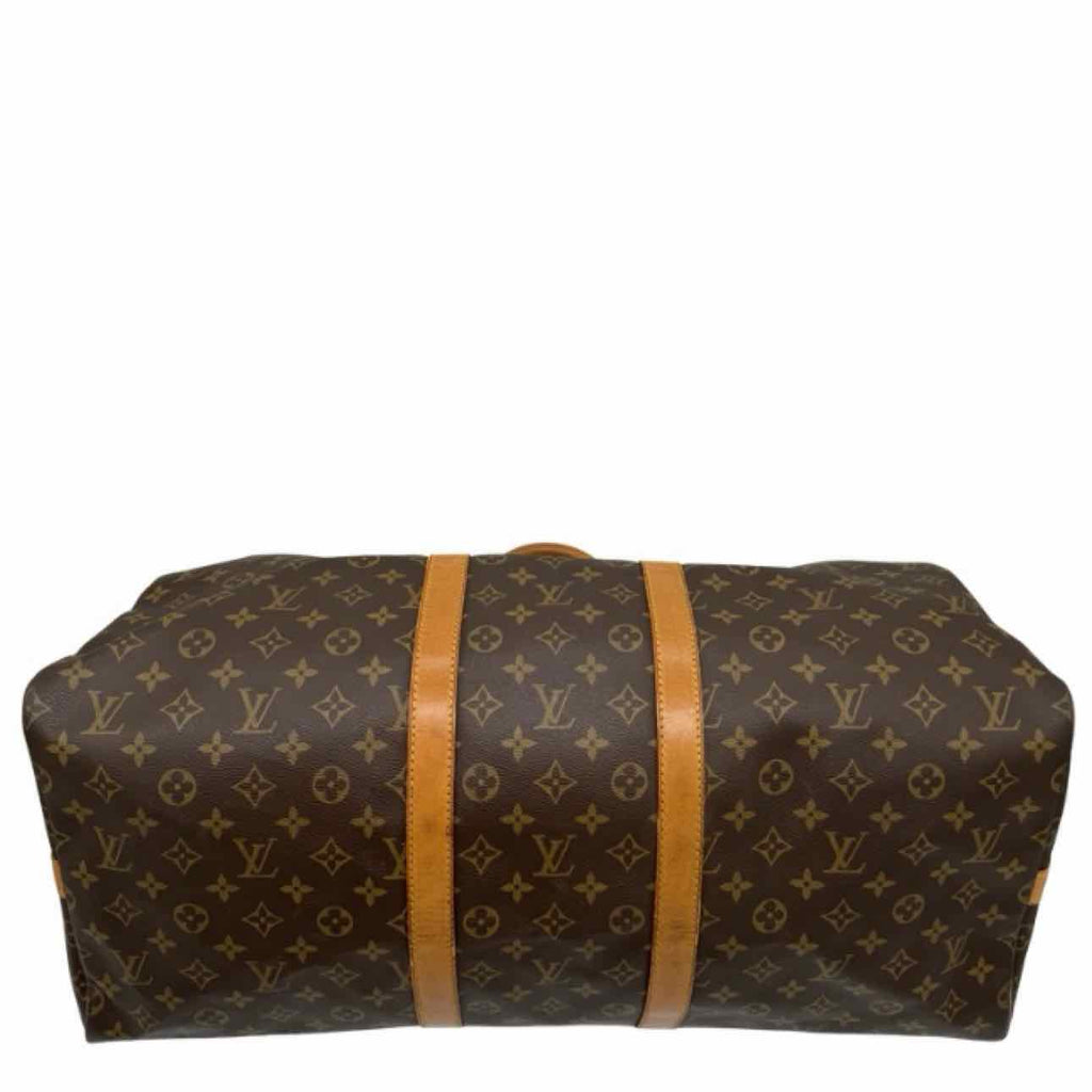 LOUIS VUITTON Monogram Canvas Keepall Bandouliere 55 Brown