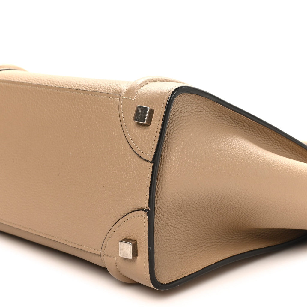 Drummed Calfskin Micro Luggage Dune