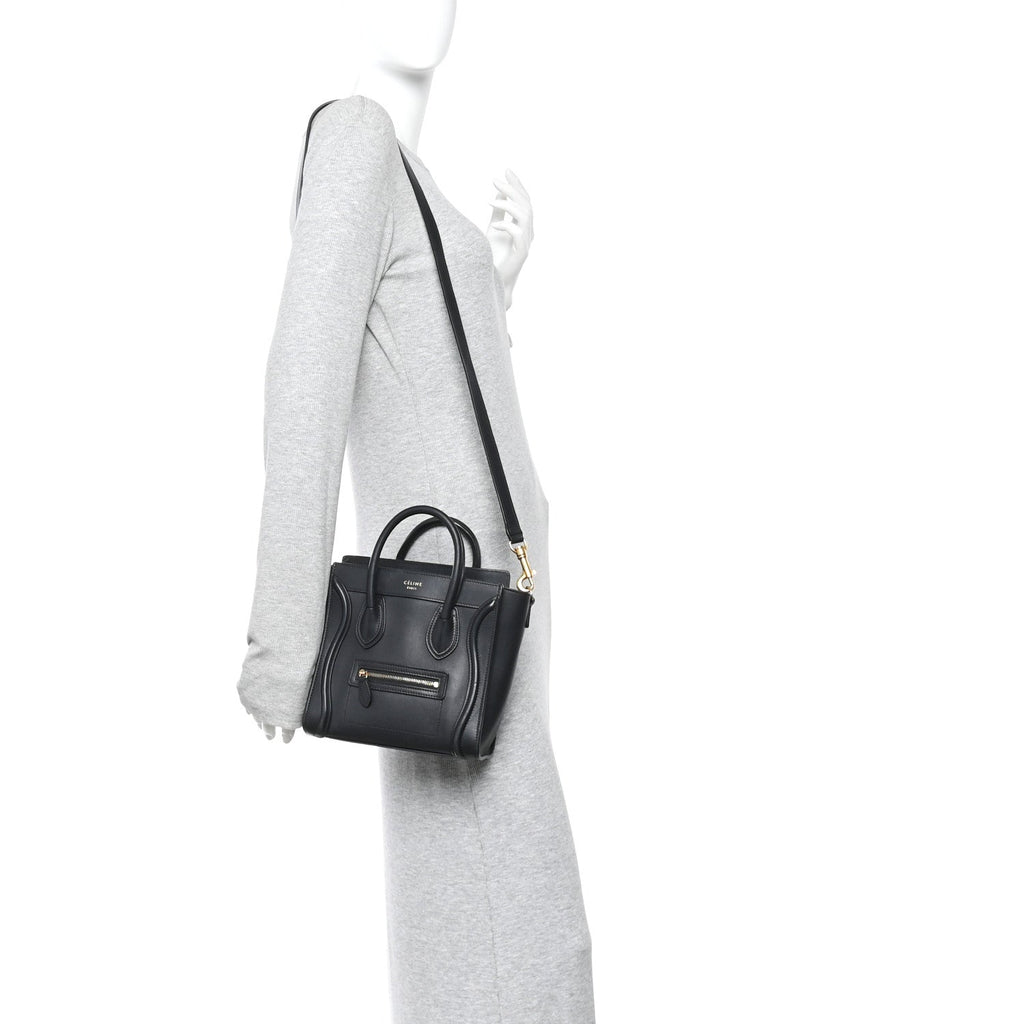 Smooth Calfskin Nano Luggage Black