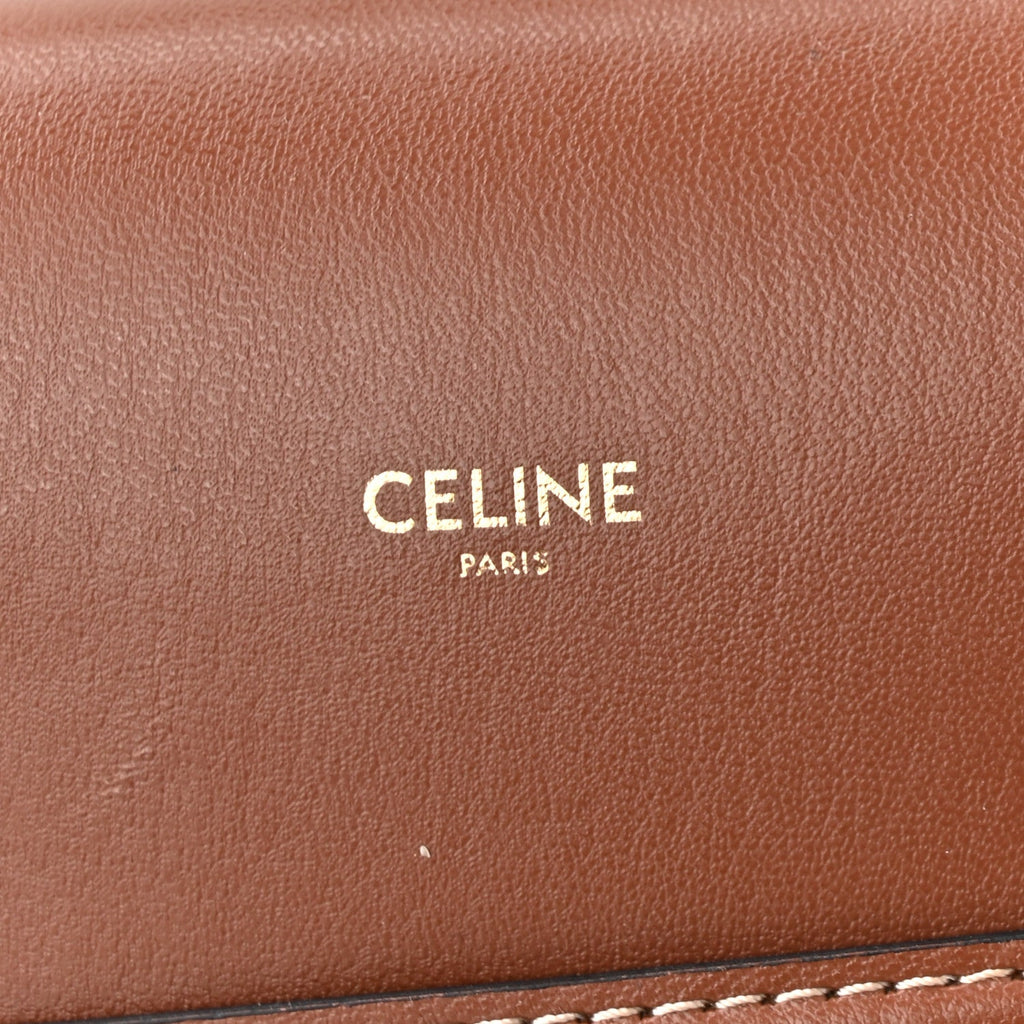 Calfskin Phone Pouch With Flap Tan