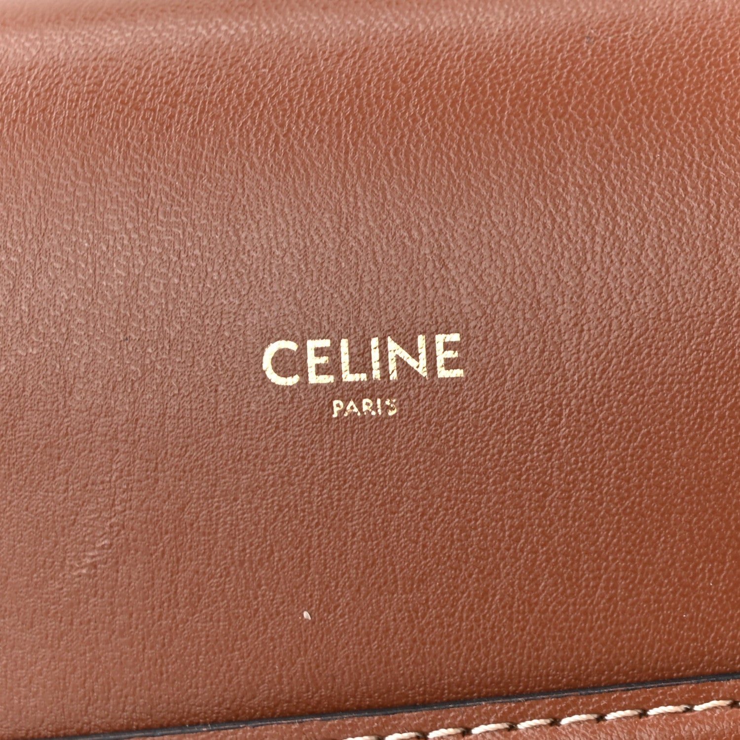 Calfskin Phone Pouch With Flap Tan